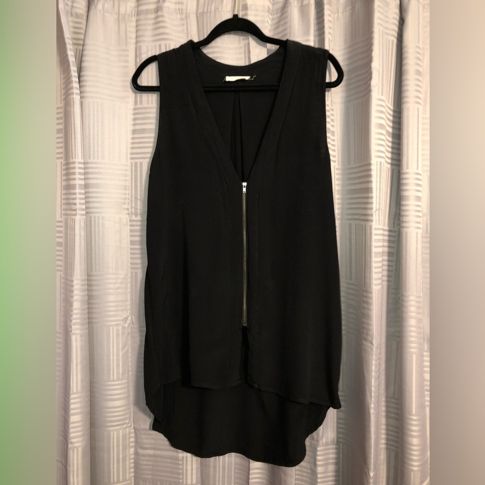 Sophie rue zipper vest top black large